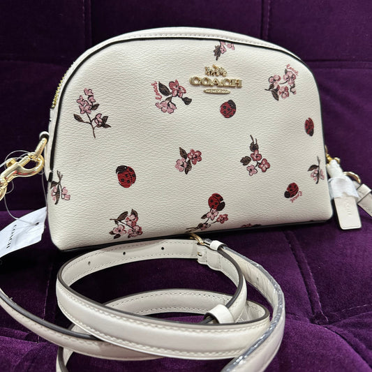 Coach Creme Cherries Authentic Crossbody/Hand Bag