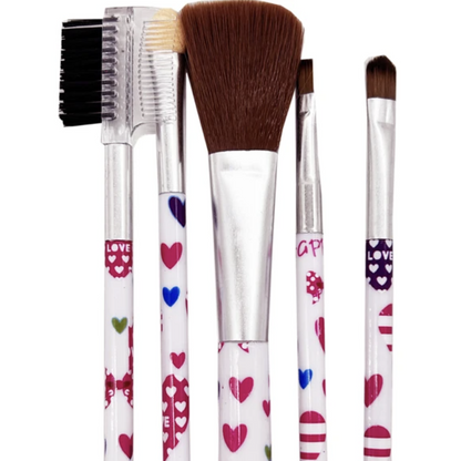 5pc Hearts Brush Set (Ships After 3/3/25)