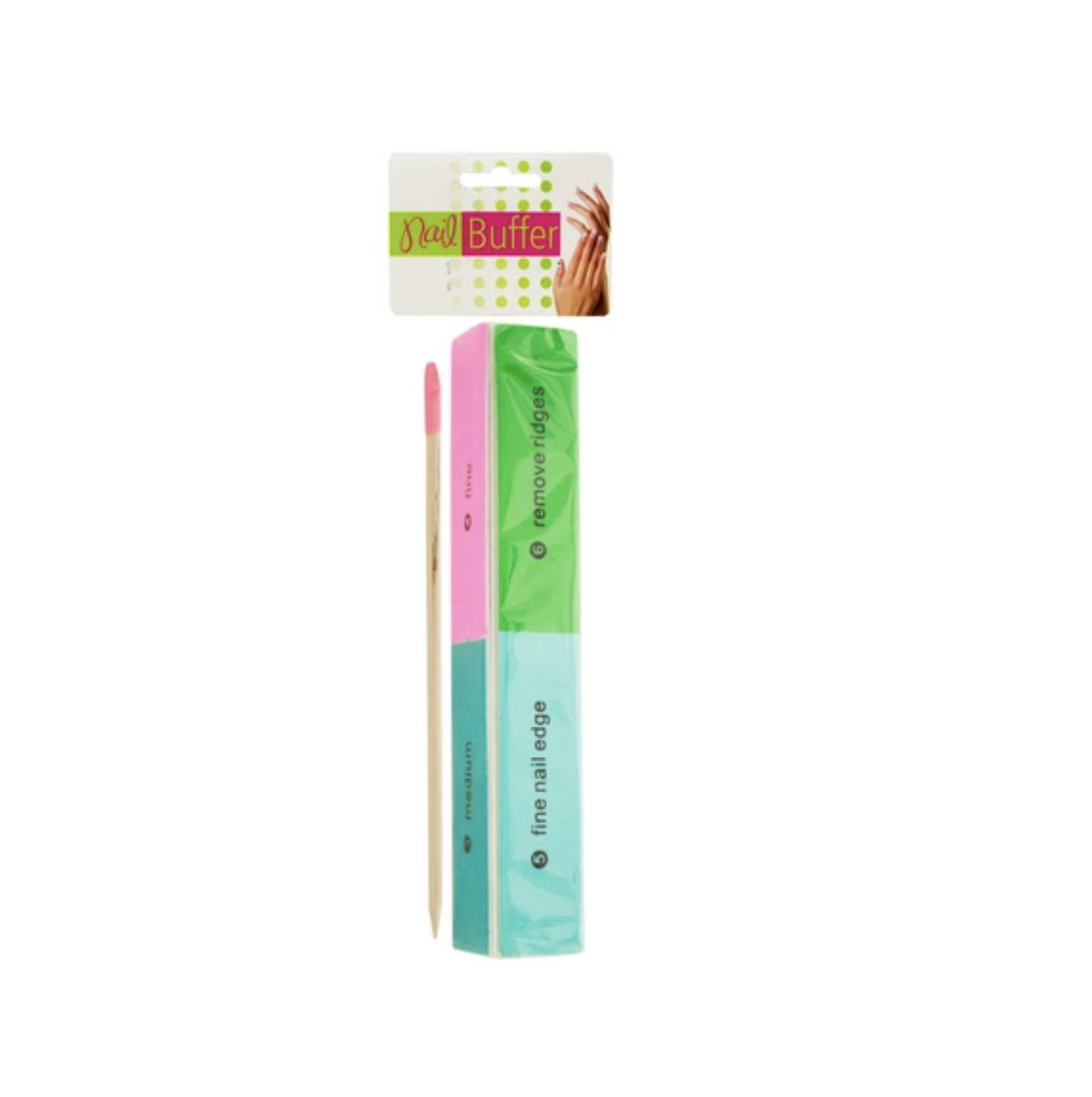 Nail Buffer with Cuticle Stick