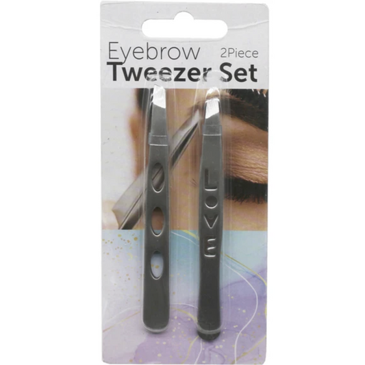 2 Pack Angled Tweezer Set