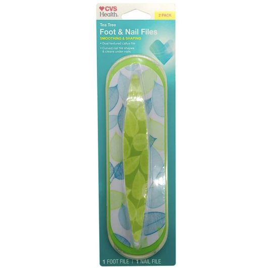 Green Foot and Nail File 2pc Set