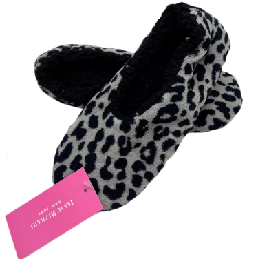 Leopard Sherpa Slippers - Size Large 8.5-10