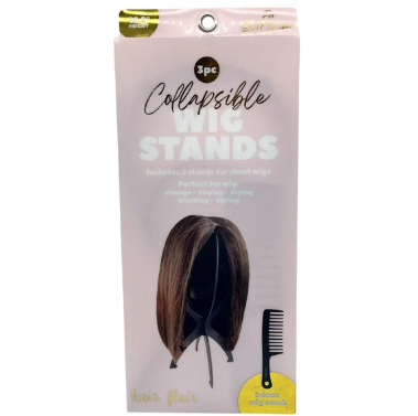 Collapsible Wig Stand in White