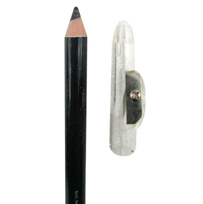 Black Glitter Pencil with Sharpener (Ships After 3/19/25)