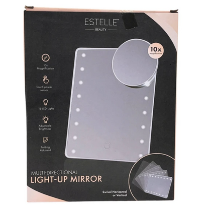 Multi-Directional Light Up Mirror - White (Ships After 3/19/25)