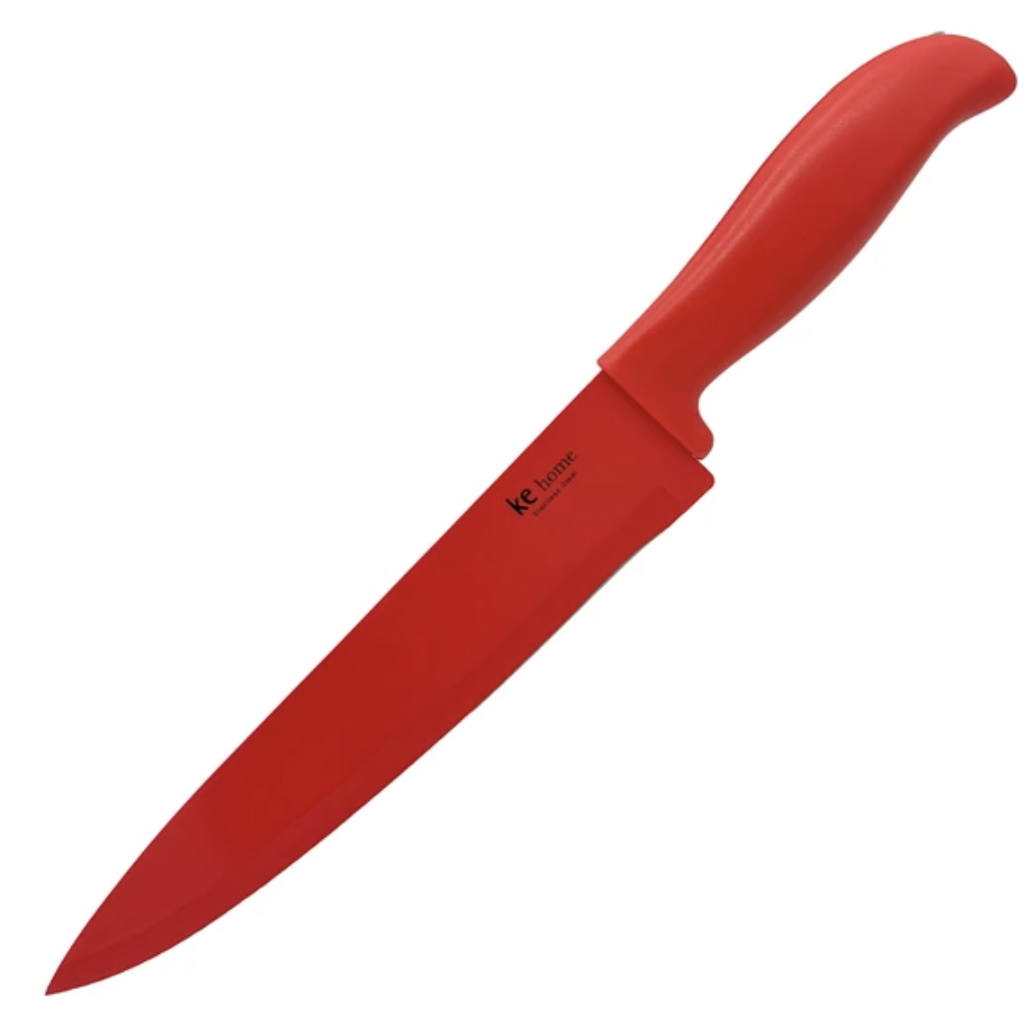 8" Stainless Steel Chefs Knife - Red (Ships After 3/19/25)