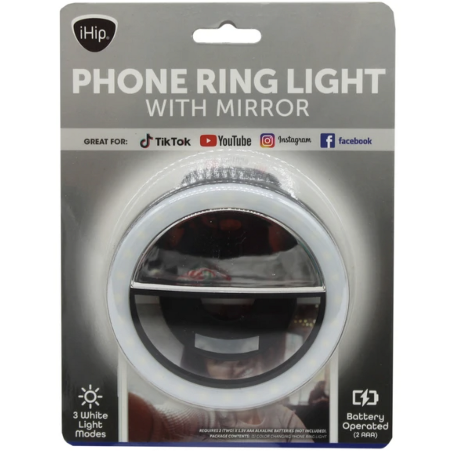 Phone Ring Light with Mirror