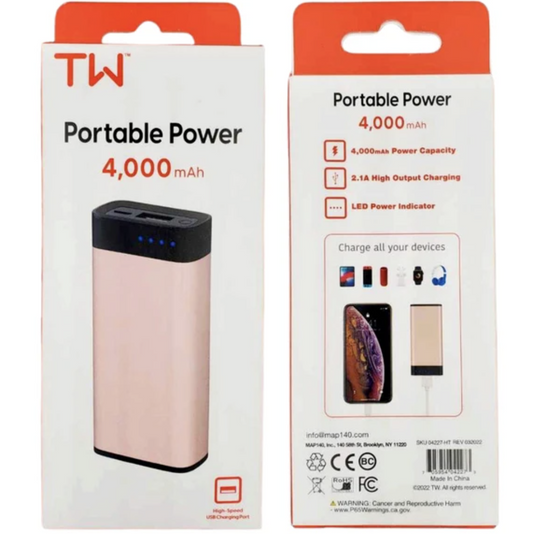 Portable Power Bank in Rose Gold (Ships After 3/19/25)