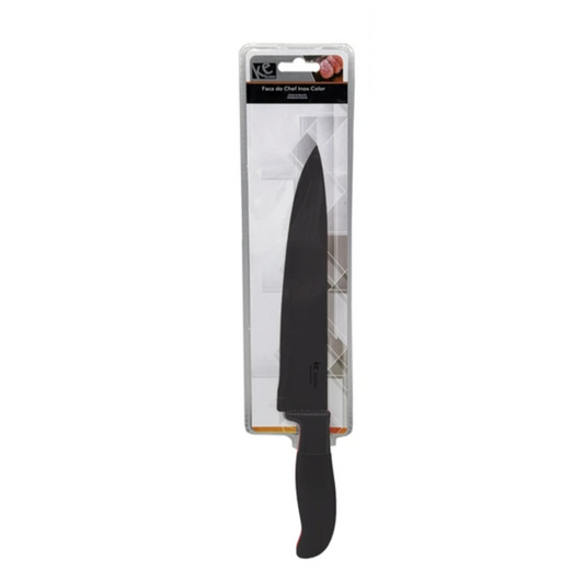 8" Stainless Steel Chefs Knife - Black (Ships After 3/19/25)